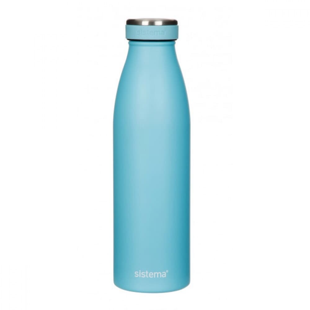 [시스테마] 스텐 이중진공 보냉 보온병 500ml (파우더블루)