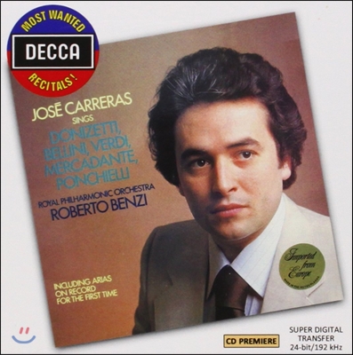 Jose Carreras 카레라스의 오페라 아리아 - 도니제티 / 베르디 / 벨리니 (Sings Donizetti / Verdi / Bellini)