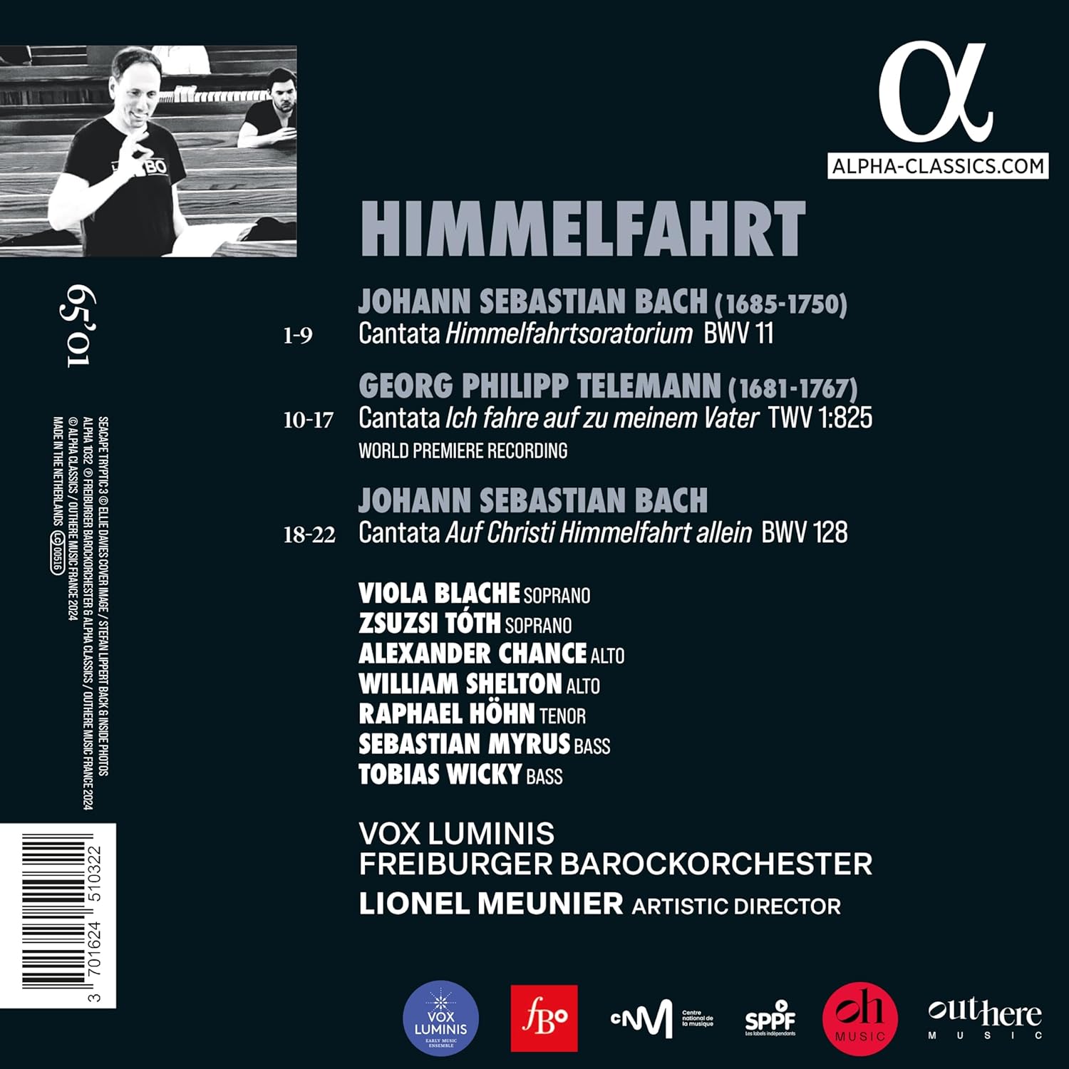 Lionel Meunier 바흐 & 텔레만: 승천 칸타타 (Bach & Telemann: Himmelfahrt)