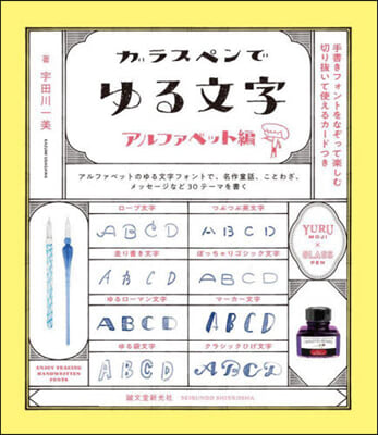 ガラスペンでゆる文字 アルファベット編