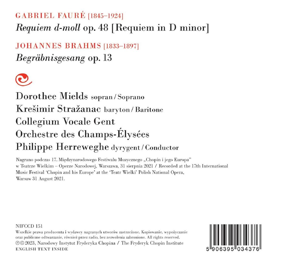 Dorothee Mields 포레: 레퀴엠 / 브람스: 매장의 노래 (Faure: Requiem op.48 / Brahms: Begrabnisgesang op.13)