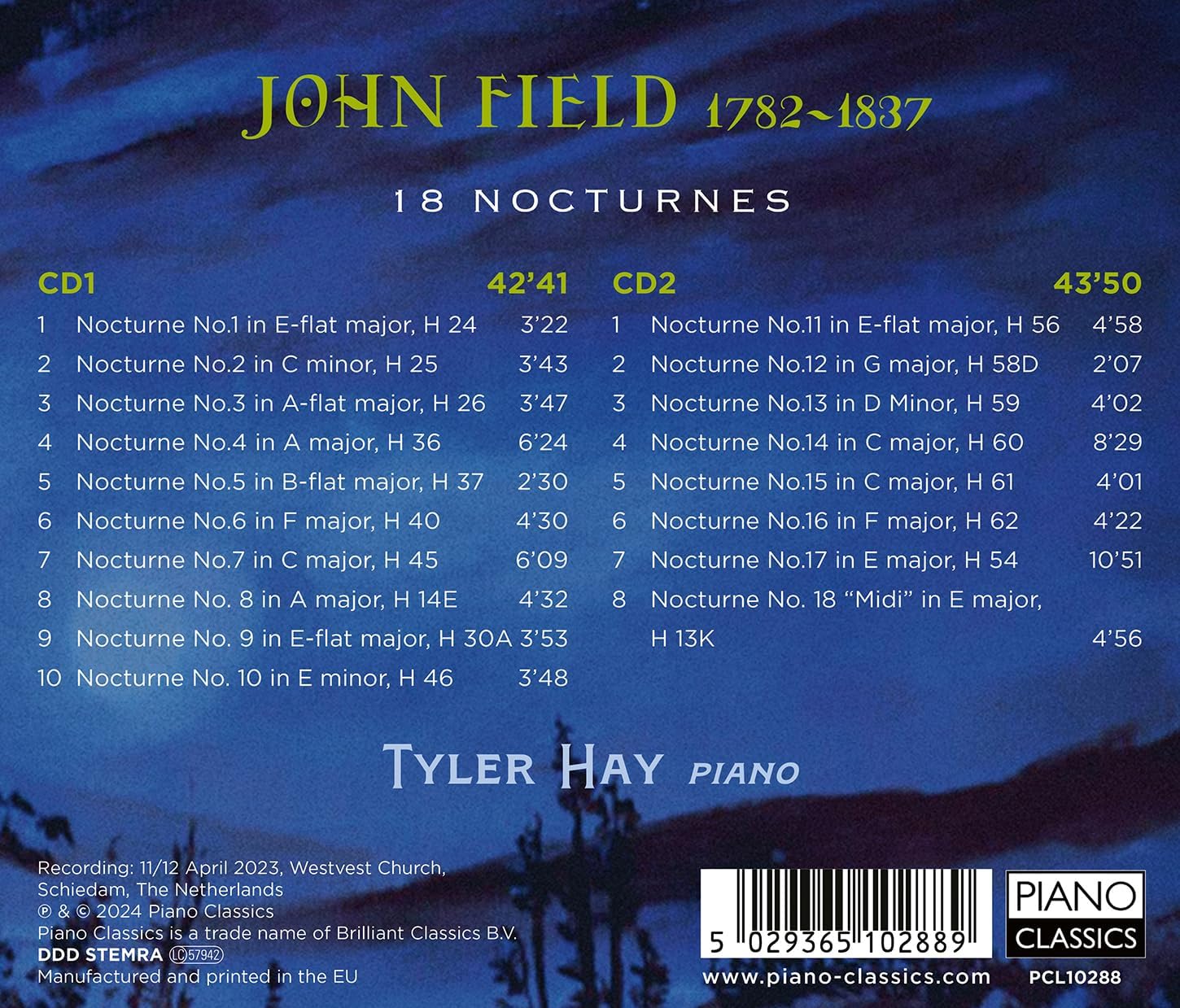 Tyler Hay  필드: 18개의 녹턴 (Field: 18 Nocturnes)