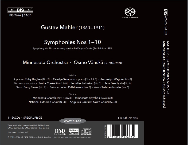 Osmo Vanska 말러: 교향곡 전곡 (Mahler: Symphonies 1-9)