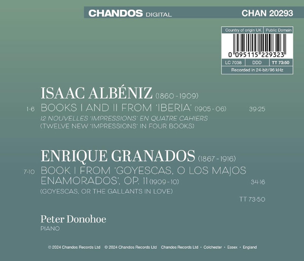 Peter Donohoe 알베니스: 이베리아 1권 & 2권 / 그라나도스: 고예스카스 1권 (Albeniz: Iberia Books 1 & 2 / Granados: Goyescas Book 1)