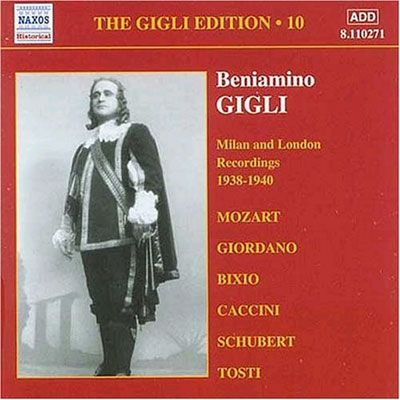 Beniamino Gigli 베냐미노 질리 1938-1940년 밀란과 런던 녹음 (Milan and London Recordings 1938-1940)