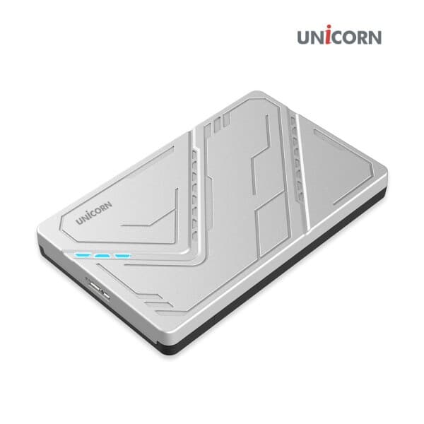 유니콘 HDD-300V USB3.1 케이블포함 2.5인치 외장하드케이스 원터치슬라이드조립
