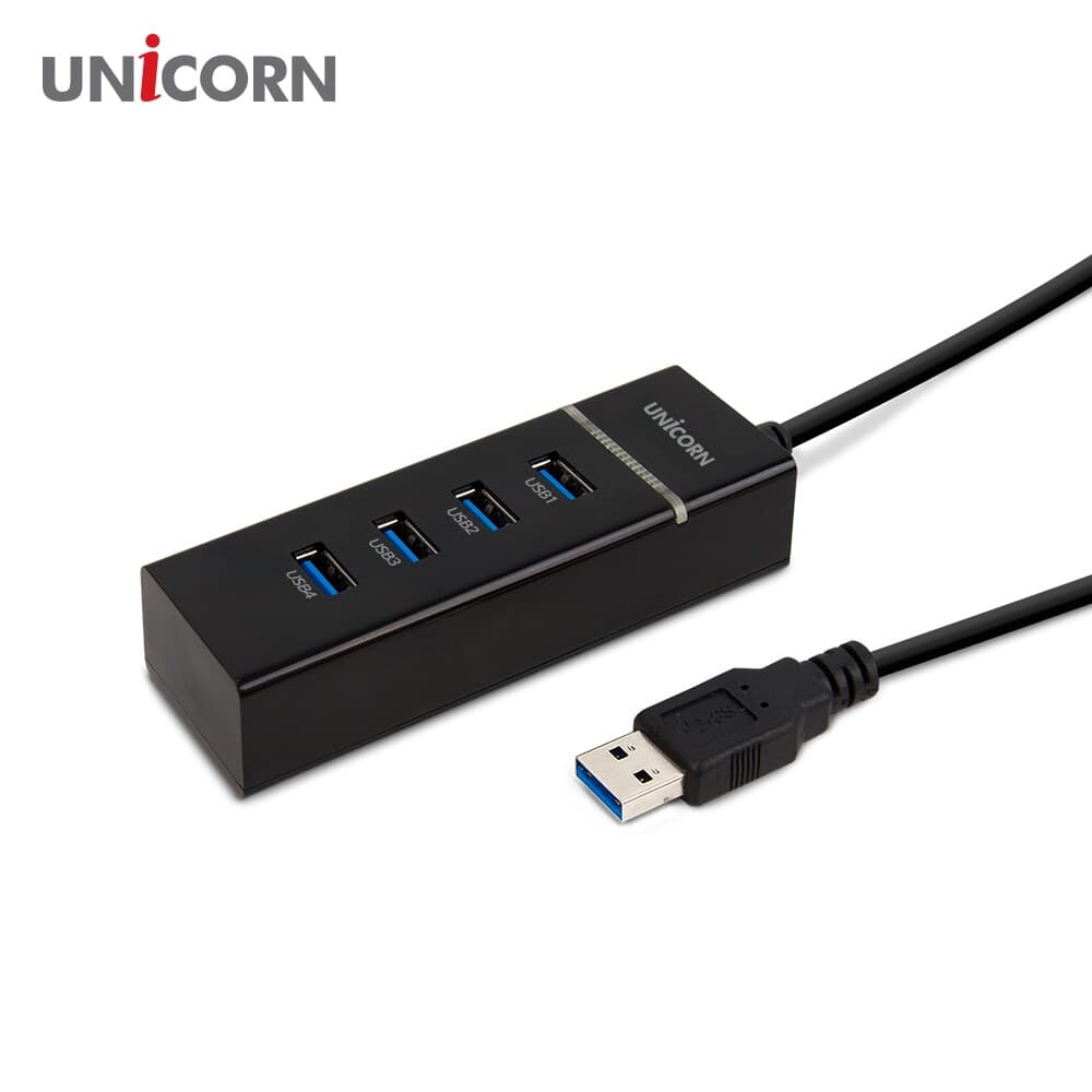 유니콘 4포트 무전원 USB3.1허브 1.8M케이블 LH-4000A 4포트UHB