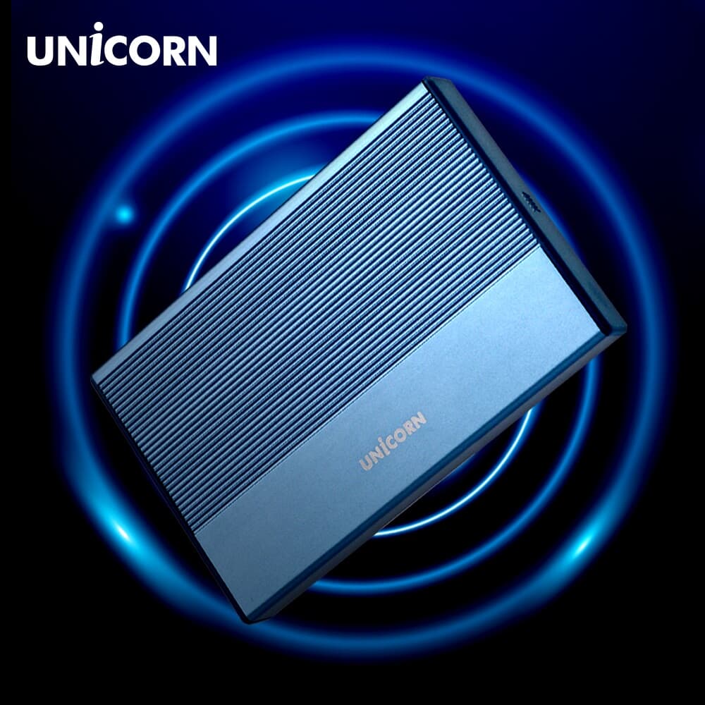 유니콘  HDD-800VA USB3.2 Gen2 2.5인치 HDD SSD 외장하드케이스 A+C젠더 알루미늄 간편조립
