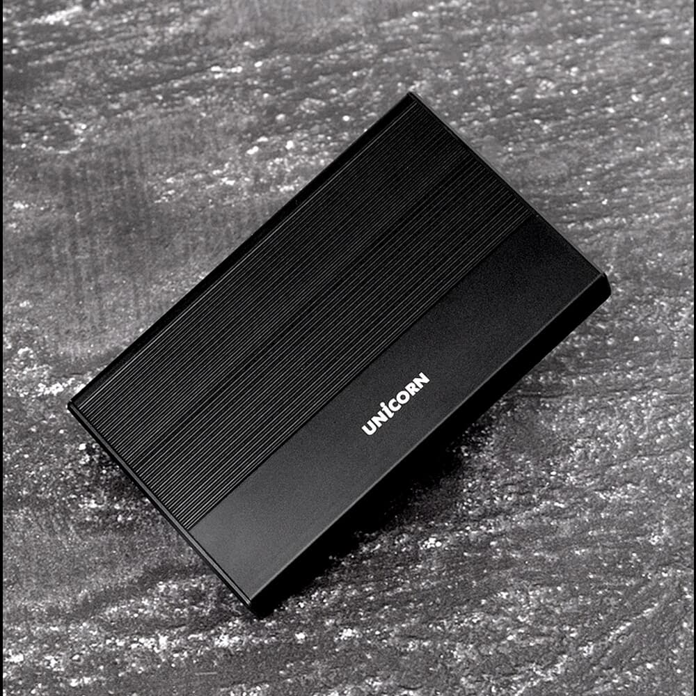 유니콘  HDD-700VA USB3,1 5G C타입 A C젠더 2,5인치 외장하드케이스 알루미늄 슬라이드조립
