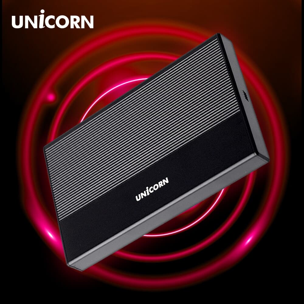 유니콘  HDD-700VA USB3,1 5G C타입 A C젠더 2,5인치 외장하드케이스 알루미늄 슬라이드조립