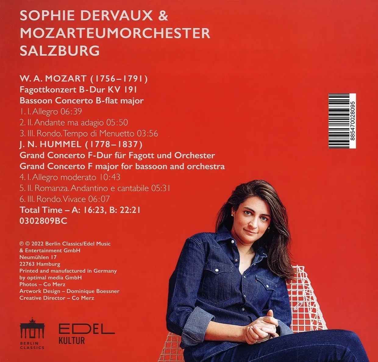 Sophie Dervaux 모차르트 / 훔멜: 바순 협주곡 (Mozart / Hummel: Bassoon Concertos) [LP]
