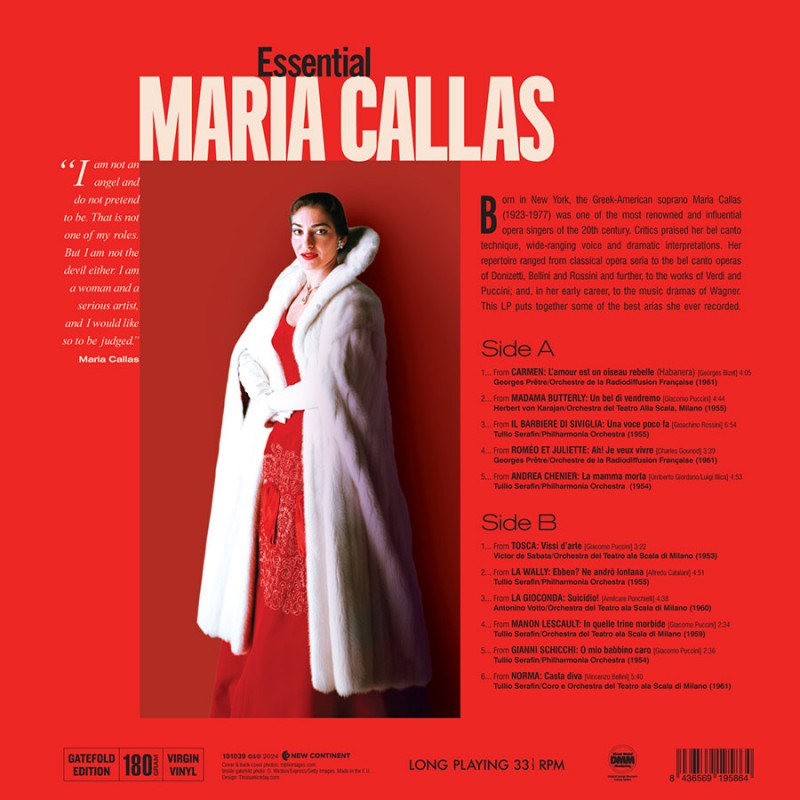 마리아 칼라스 에센셜 (Maria Callas Essential) [LP]