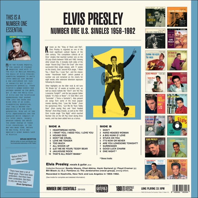 Elvis Presley (엘비스 프레슬리) - Number One U.S. Singles 1956-62 [LP]