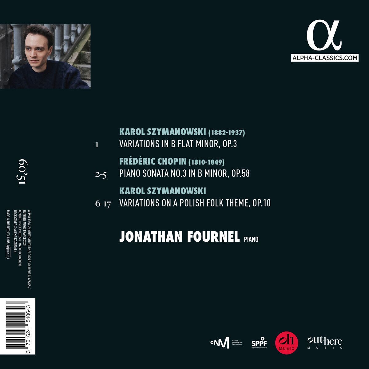 Jonathan Fournel 쇼팽: 피아노 소나타 3번 / 시마노프스키: 변주곡 (Chopin & Szymanowski)