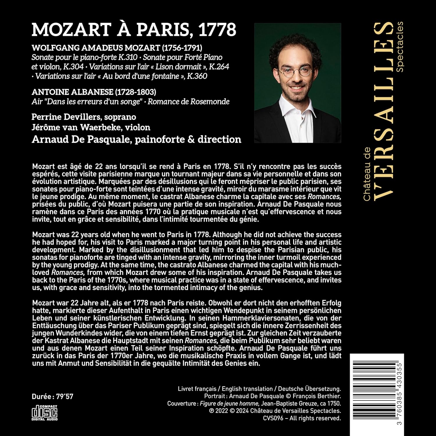 Arnaud De Pasquale 1778년 파리의 모차르트 (Mozart à Paris 1778)