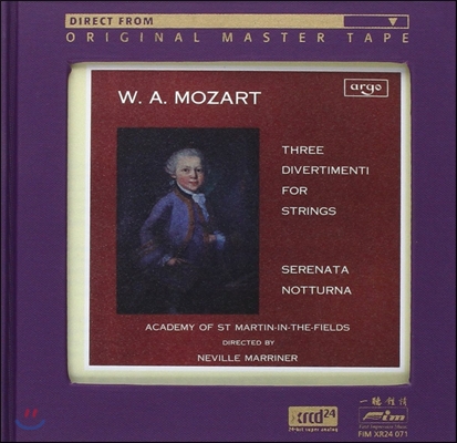 Neville Marriner 모차르트: 디베르티멘토, 세레나타 노트루나 (Mozart: Divertimenti for Strings, Serenata and Notturna)