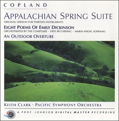 Keith Clark 코플랜드: 애팔래치아의 봄 모음곡 외 (Copland: Appalachian Spring Suite, 8 Poems of Emily Dickinson)