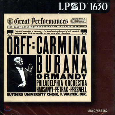 Eugene Ormandy 오르프: 카르미나 부라나 (Orff: Carmina Burana)