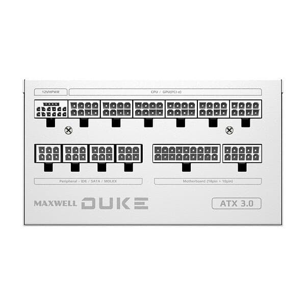 맥스엘리트 MAXWELL DUKE 1300W 80PLUS 플래티넘 풀모듈러 ATX3.0 화이트