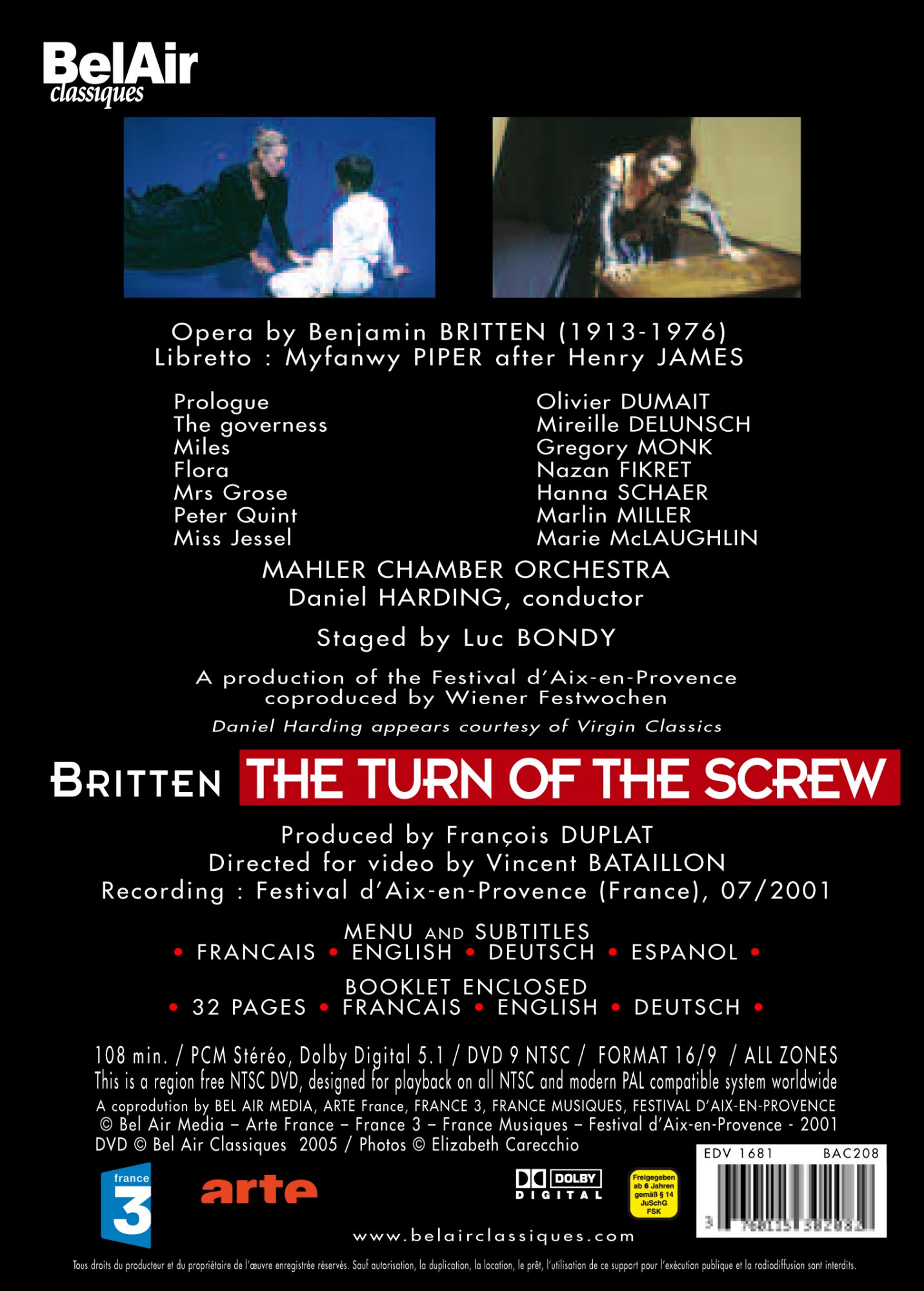 Daniel Harding 브리튼 : 나사의 회전 - 다니엘 하딩 (Britten : The Turn Of The Screw)[DVD]