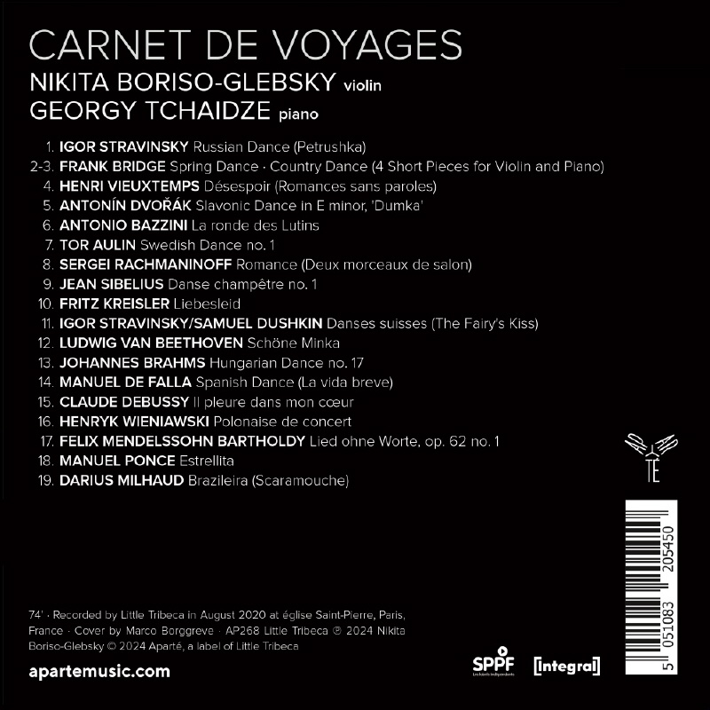 Nikita Boriso-Glebsky / Georgy Tchaidze 여행의 일기 (Carnet De Voyages)