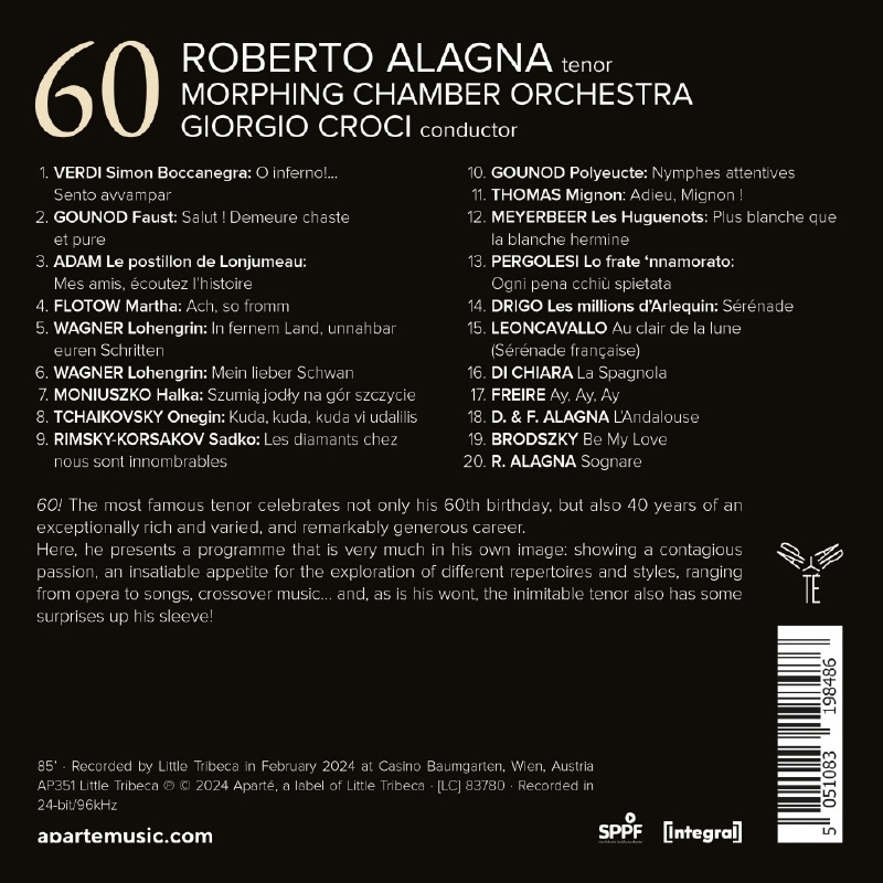 Roberto Alagna 로베르토 알라냐 60세 기념 음반 (60)