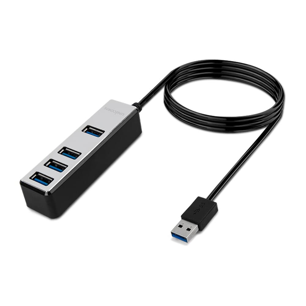 유니콘 USB3.1 A타입 4포트 허브 케이블 일체형 1.8M LH-4500A