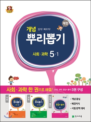 해법 개념 뿌리 뽑기 사회+과학 통합본 5-1 (2015)&amp;lt;&amp;lt;포인트 5% 추가적립&amp;gt;&amp;gt;