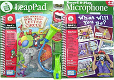 [LeapPad] Record &amp; Play Microphone + 2 Books