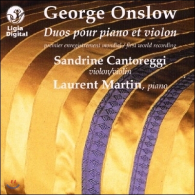 Sandrine Cantoreggi 온슬로: 피아노와 바이올린을 위한 이중주 (Onslow: Duos pour Piano et Violon)