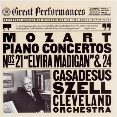 George Szell 모차르트: 피아노 협주곡 21번 '엘비라 마디간', 24번 (Mozart: Piano Concertos K.467 'Elvira Madigan', K.491)
