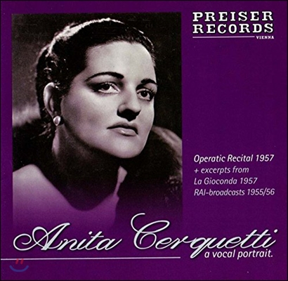 Anita Cerquetti 아니타 체르퀘티 아리아집 - 1957년 리사이틀 (A Vocal Portrait - Operatic Recital)