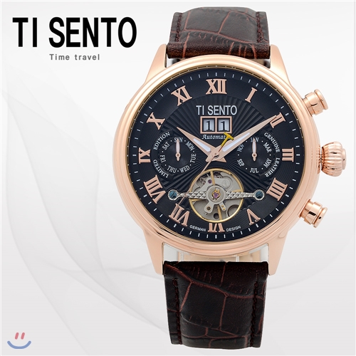 티센토(TISENTO) 남성손목시계(TS50081BROCH/가죽밴드/오토매틱)