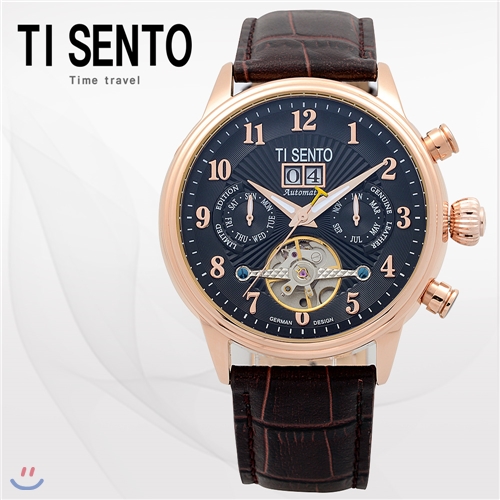 티센토(TISENTO) 남성손목시계(TS50071BROCH/가죽밴드/오토매틱)