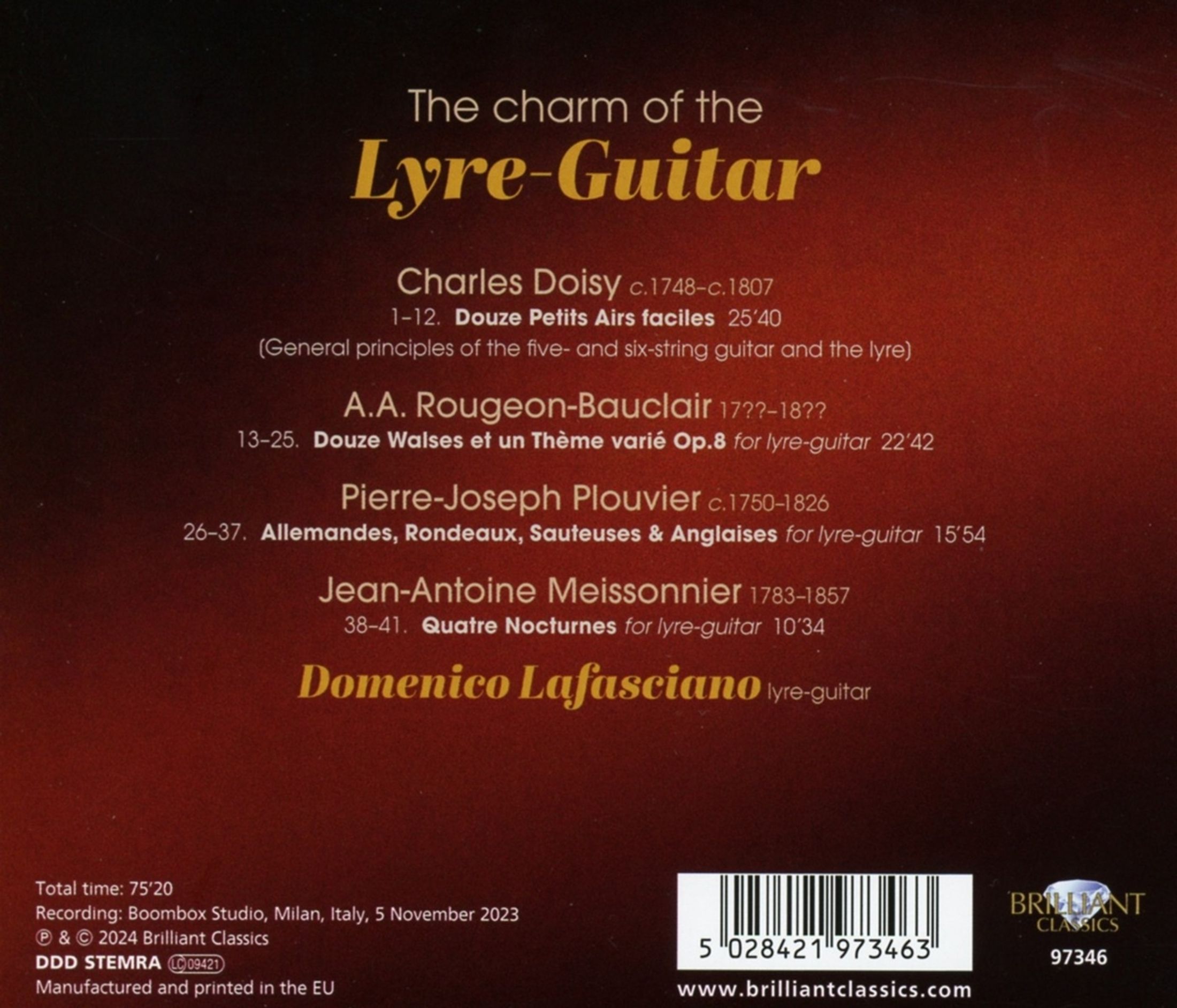 Domenico Lafasciano ‘리라-기타의 매력’ (The Charm Of The Lyre-Guitar)