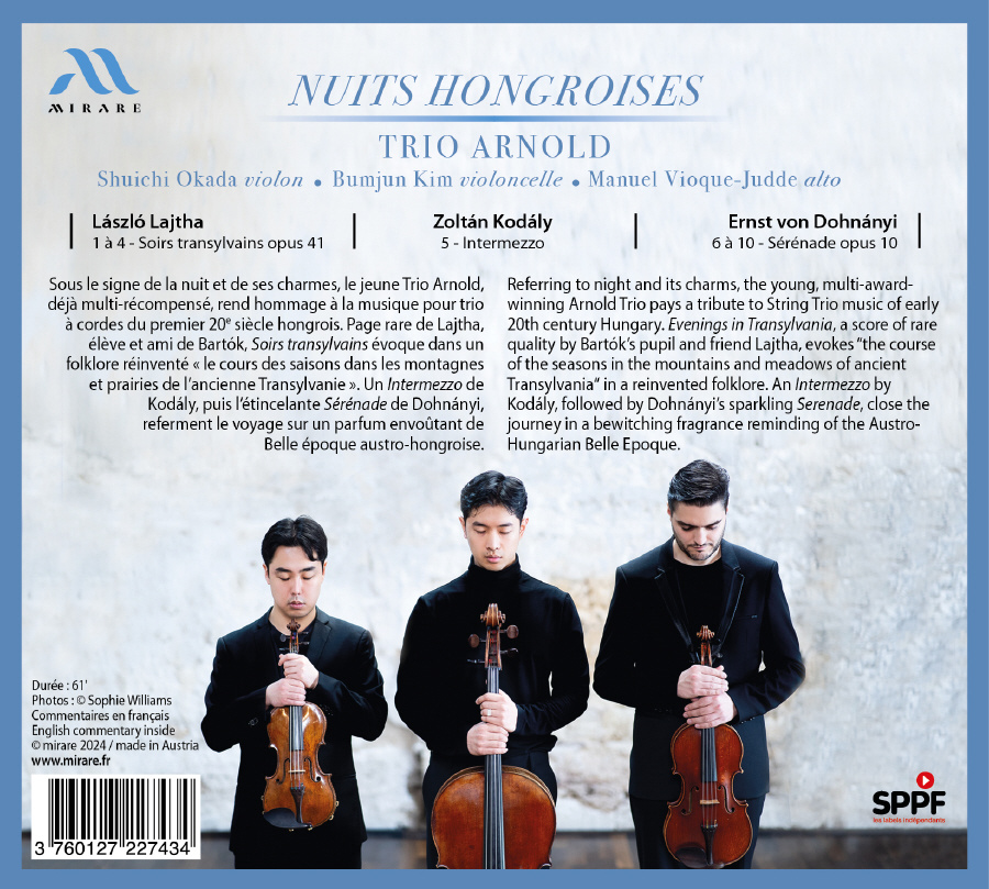 Trio Arnold 트리오 아놀드 현악 삼중주 연주집 (Nuits Hongroises)