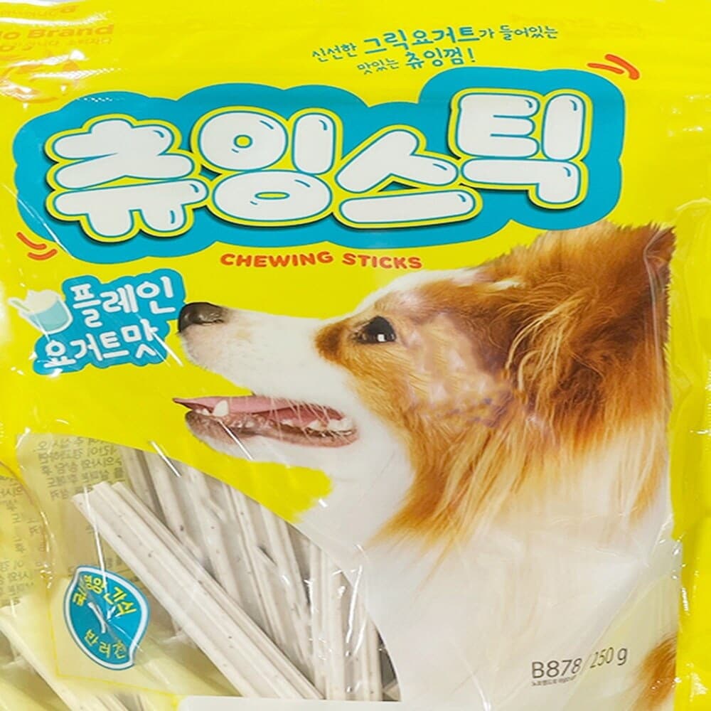 프로 노브랜드 츄잉스틱 플레인 요거트 250g 애견 사료