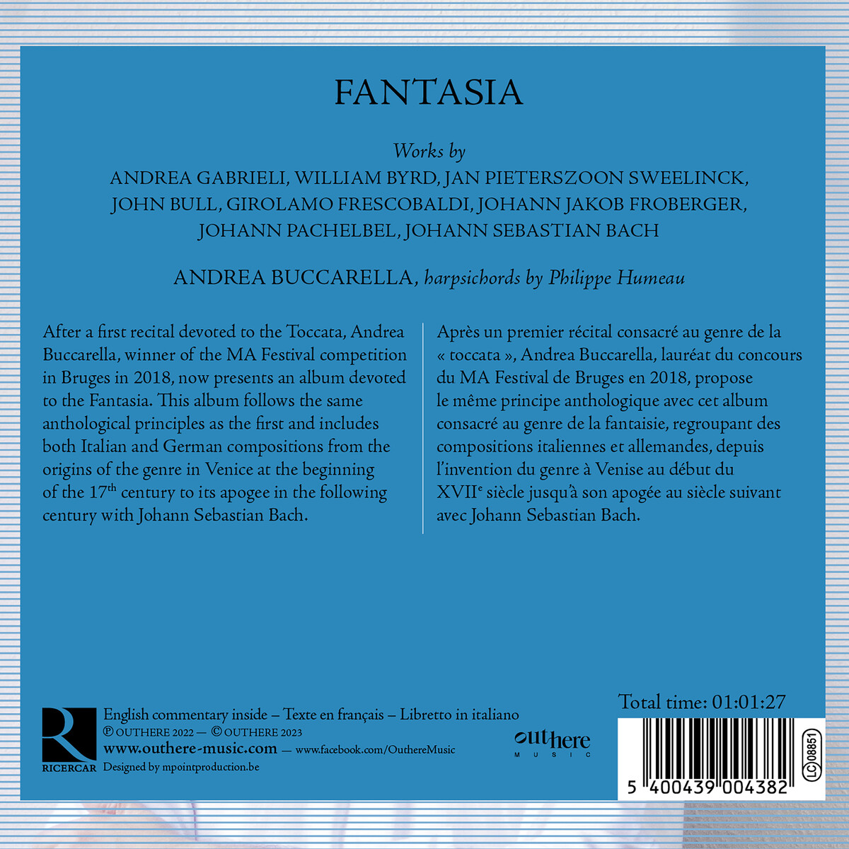 Andrea Buccarella 환상곡 - 가브리엘리에서 바흐까지 (Fantasia From Andrea Gabrieli To Johann Sebastian Bach)