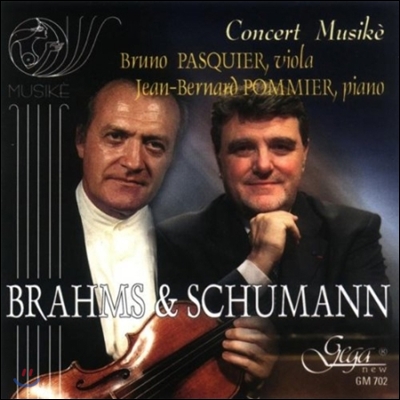 Bruno Pasquier 브람스 / 슈만: 비올라와 피아노를 위한 작품집 (Brahms / Schumann: Music for Viola and Piano)