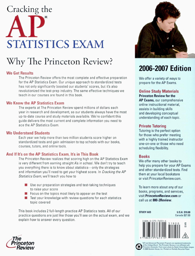 Cracking the AP Statistics Exam (2006-2007)