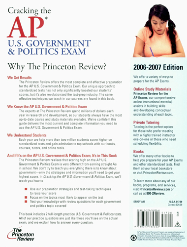 Cracking the AP U.S. Government and Politics Exam (2006-2007)