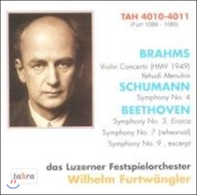 Wilhelm Furtwangler 브람스: 바이올린 협주곡 / 슈만: 교향곡 4번 / 베토벤: 교향곡 3번 &#39;영웅&#39; (Brahms: Violin Concerto / Schumann: Symphony No.4 / Beethoven: Eroica)