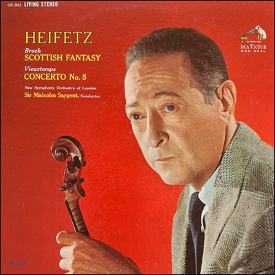 Jascha Heifetz 브루흐: 스코틀랜드 환상곡 - 야사 하이페츠 (Bruch: Scottish Fantasy / Vieuxtemps: Concerto No.5) [LP]