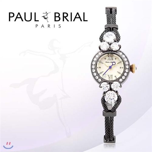 폴브리알(PAUL BRIAL) 여성시계(베르사이유/PB8001BK/메쉬밴드)