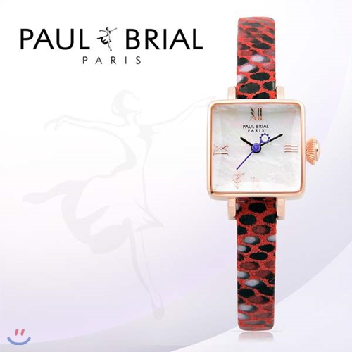 폴브리알(PAUL BRIAL) 여성시계(아작시오/PB8004RGRE/가죽밴드)