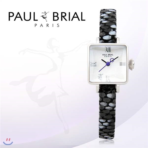 폴브리알(PAUL BRIAL) 여성시계(아작시오/PB8004WTBK/가죽밴드)