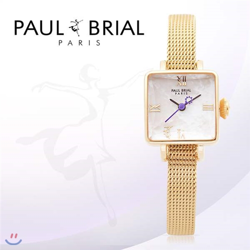 폴브리알(PAUL BRIAL) 여성시계(PB8004GD메쉬/팔찌밴드)