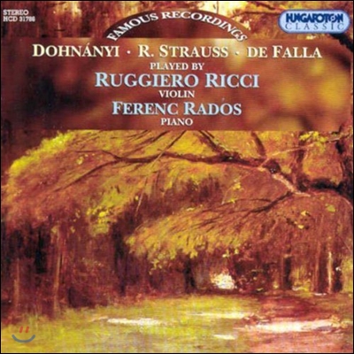 Ruggiero Ricci 도흐나니 / 슈트라우스 / 파야: 바이올린 작품집 (Dohnanyi / R. Strauss / Falla: Violin Works)