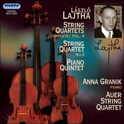Auer String Quartet 라이타: 현악 사중주 전곡 4집 (Lajtha: Complete String Quartets - String Quartet No.2, Piano Quintet)
