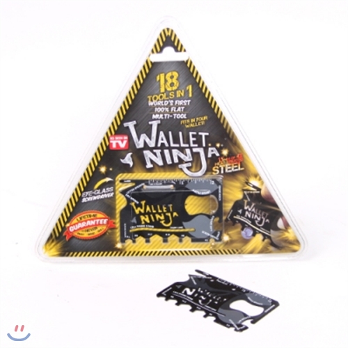 [정품] 18Tools in 1 Wallet Ninja 100% Flat Multi-Tool 카드형 멀티공구 [0162391013]